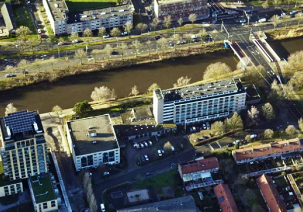 Luchtfoto van de Zwaluwenstraat