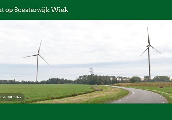 Schermafdruk van de Zicht op Soesterwijk Wiek website